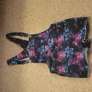 Hot Topic Space Denim Shortall, size Medium